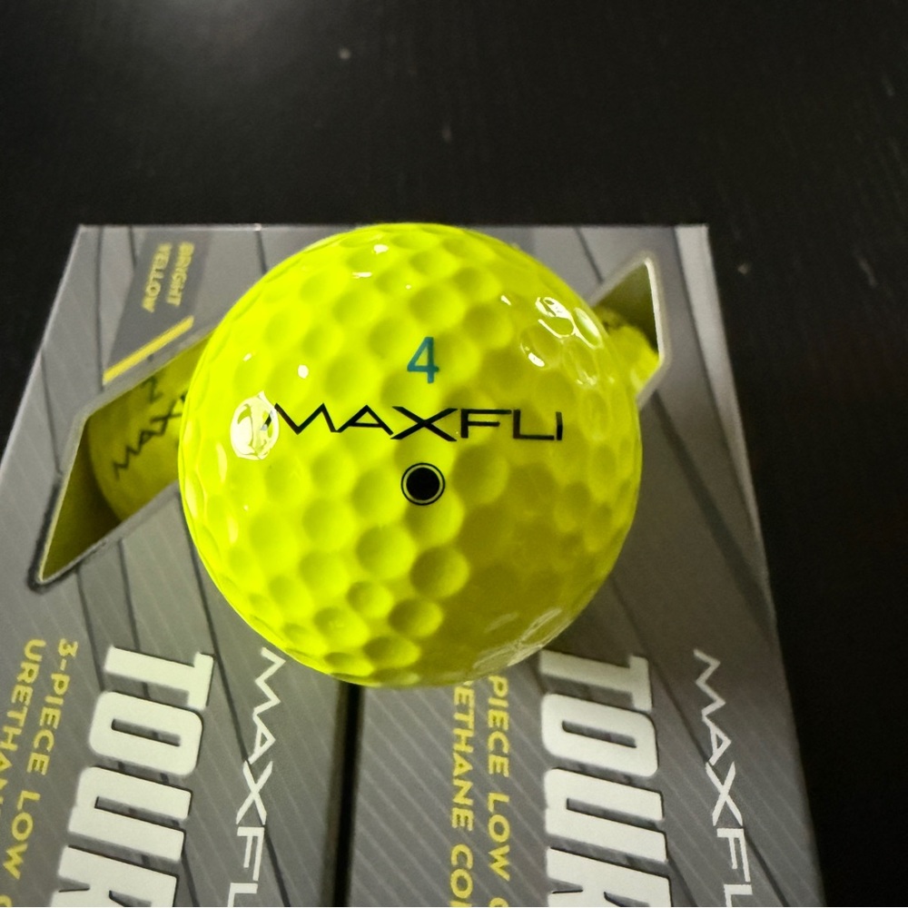 Maxfli Tour-S Bright Yellow Golf Balls - 2 Sleeves (6 Balls) - Picture 3 of 4